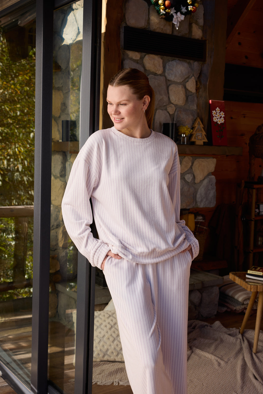 Women’s Ribbed Pajama Set – Soft, Relaxed &amp; Minimal /6083