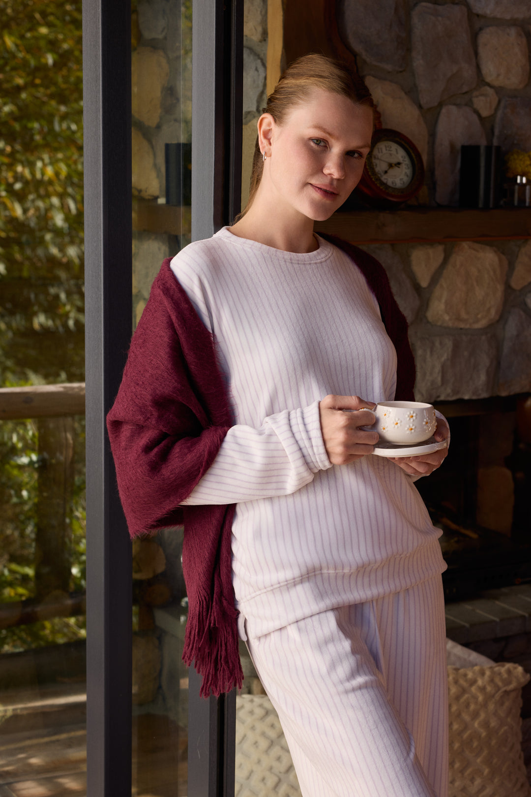 Women’s Ribbed Pajama Set – Soft, Relaxed &amp; Minimal /6083