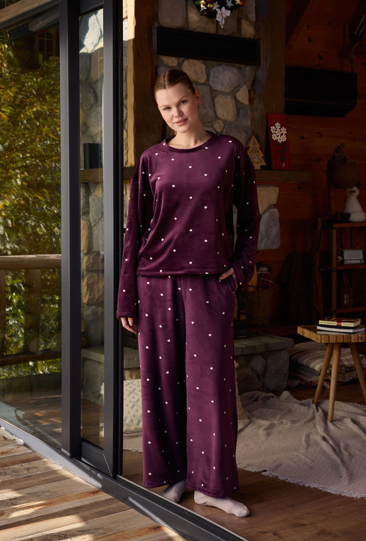 Jouri Printed Cozy Pajama Set – Soft Winter Sleepwear/6085