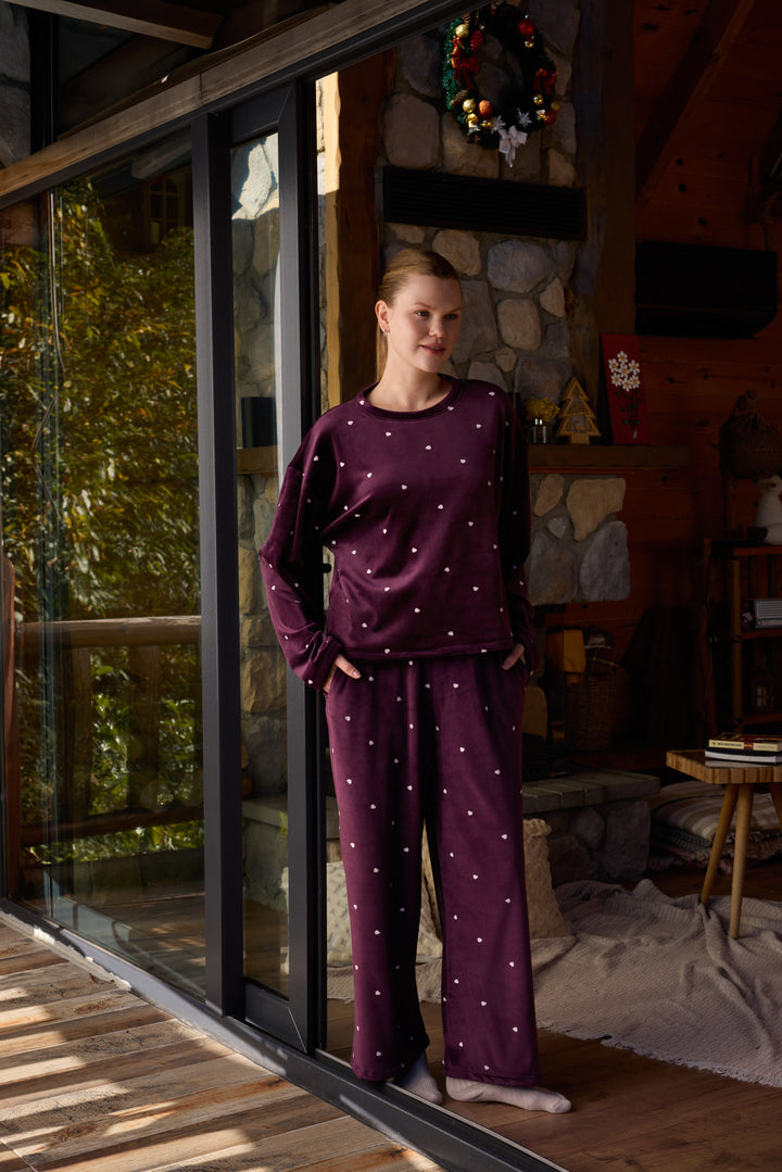 Jouri Printed Cozy Pajama Set – Soft Winter Sleepwear/6085