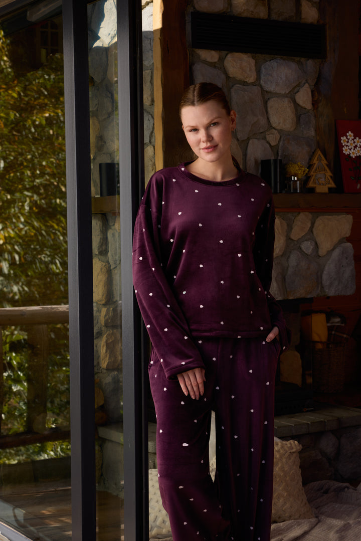Jouri Printed Cozy Pajama Set – Soft Winter Sleepwear/6085