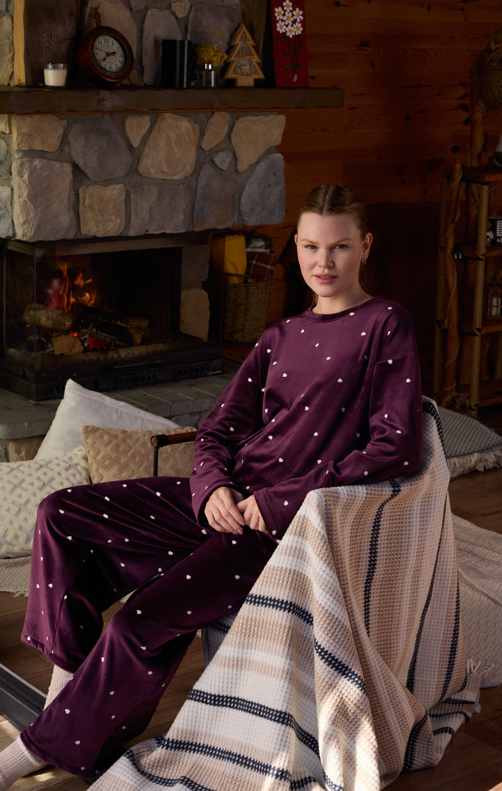 Jouri Printed Cozy Pajama Set – Soft Winter Sleepwear/6085
