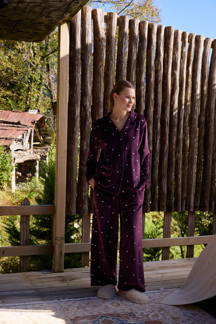 Women’s Printed Pajama Set – Soft, Cozy & Elegant /6091