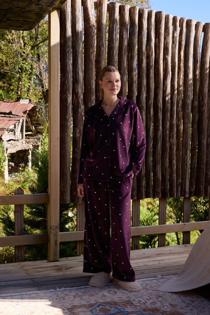 Women’s Printed Pajama Set – Soft, Cozy & Elegant /6091