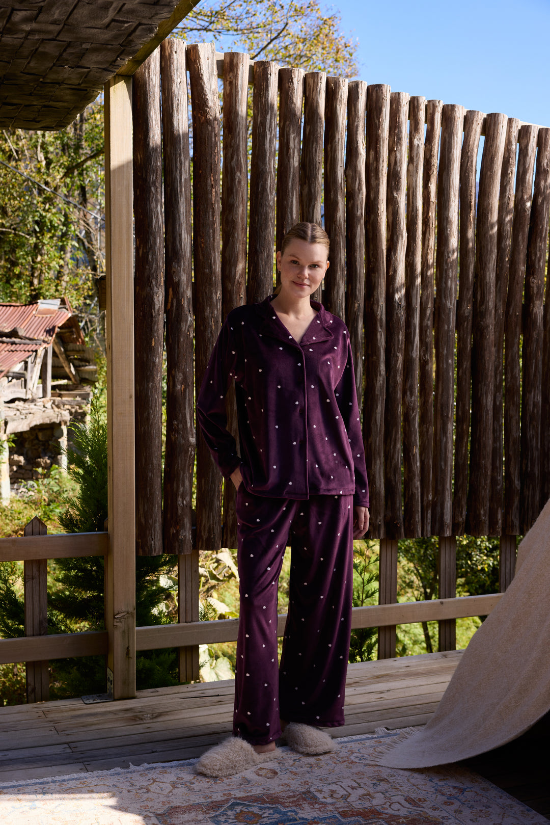 Women’s Printed Pajama Set – Soft, Cozy & Elegant /6091