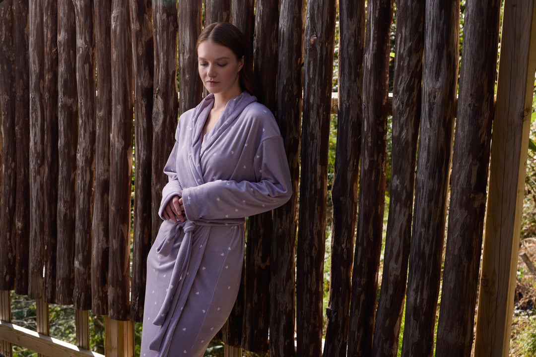 Jouri Printed Soft Robe – Elegant Cozy Homewear /6094