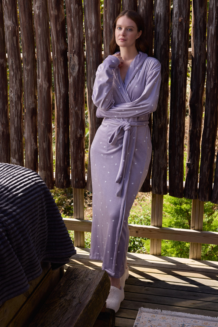Jouri Printed Soft Robe – Elegant Cozy Homewear /6094