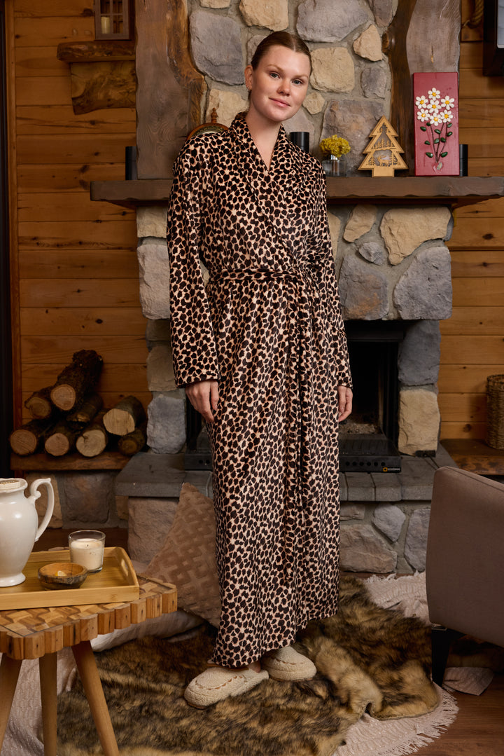 Leopard Print Robe/ 6119