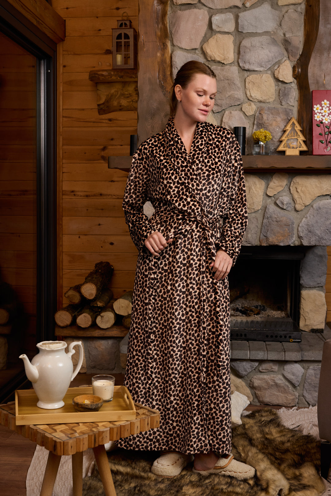Leopard Print Robe/ 6119