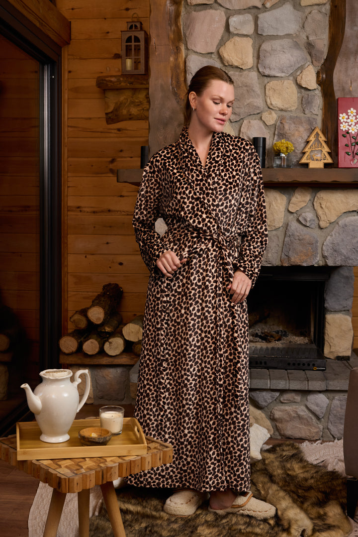 Leopard Print Robe/ 6119