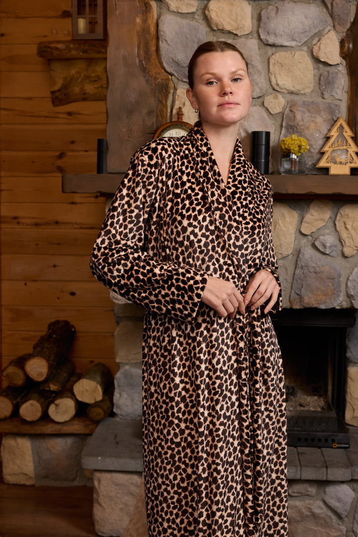 Leopard Print Robe/ 6119