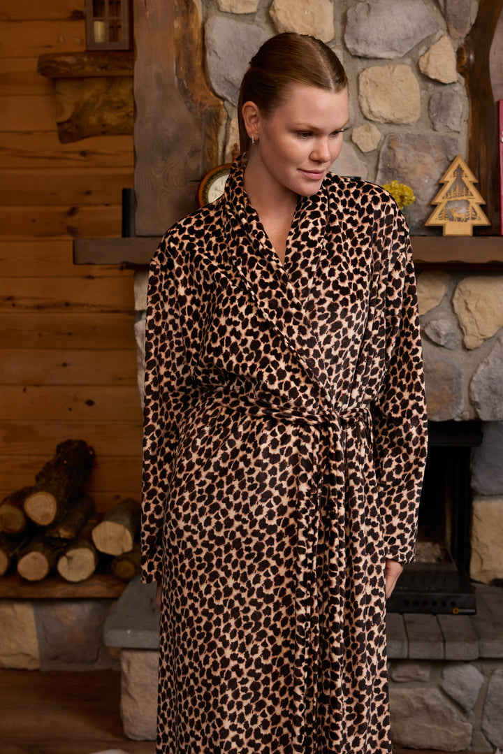 Leopard Print Robe/ 6119