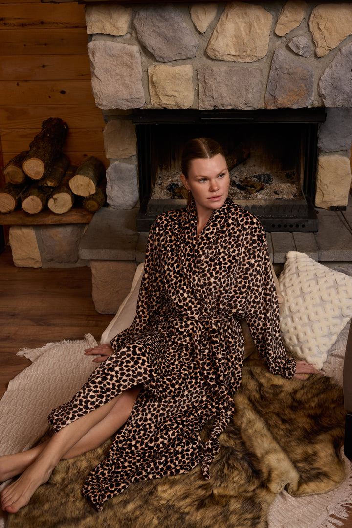Leopard Print Robe/ 6119