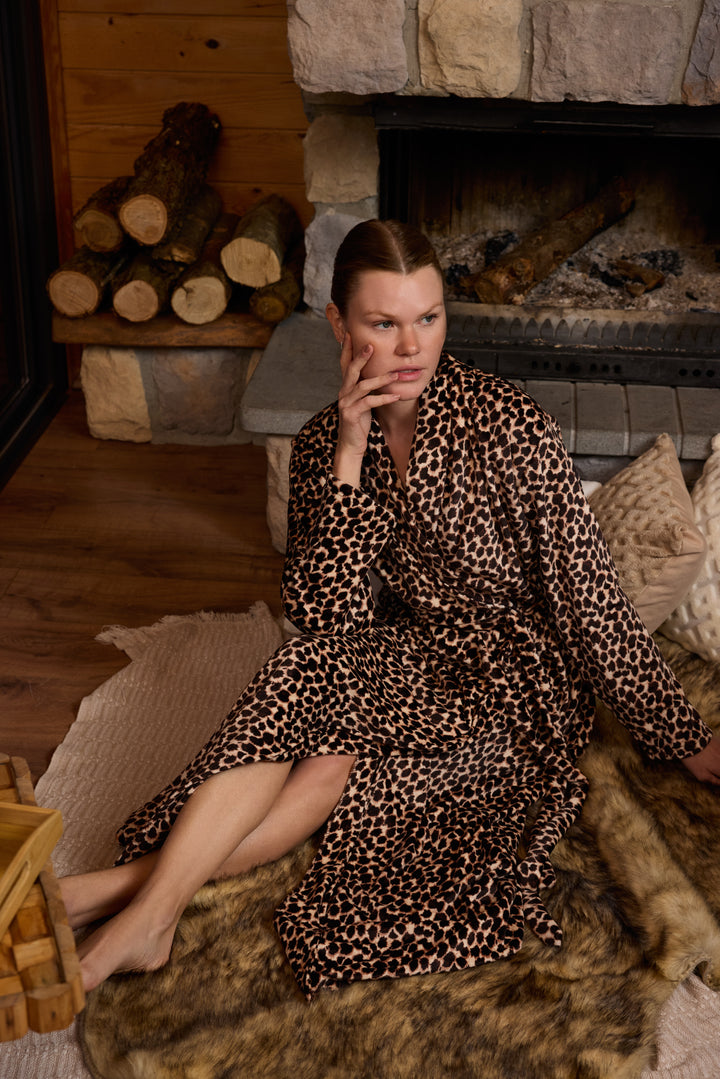 Leopard Print Robe/ 6119