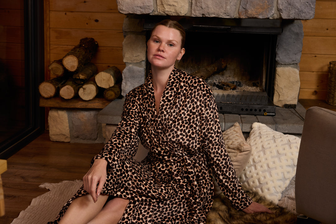 Leopard Print Robe/ 6119