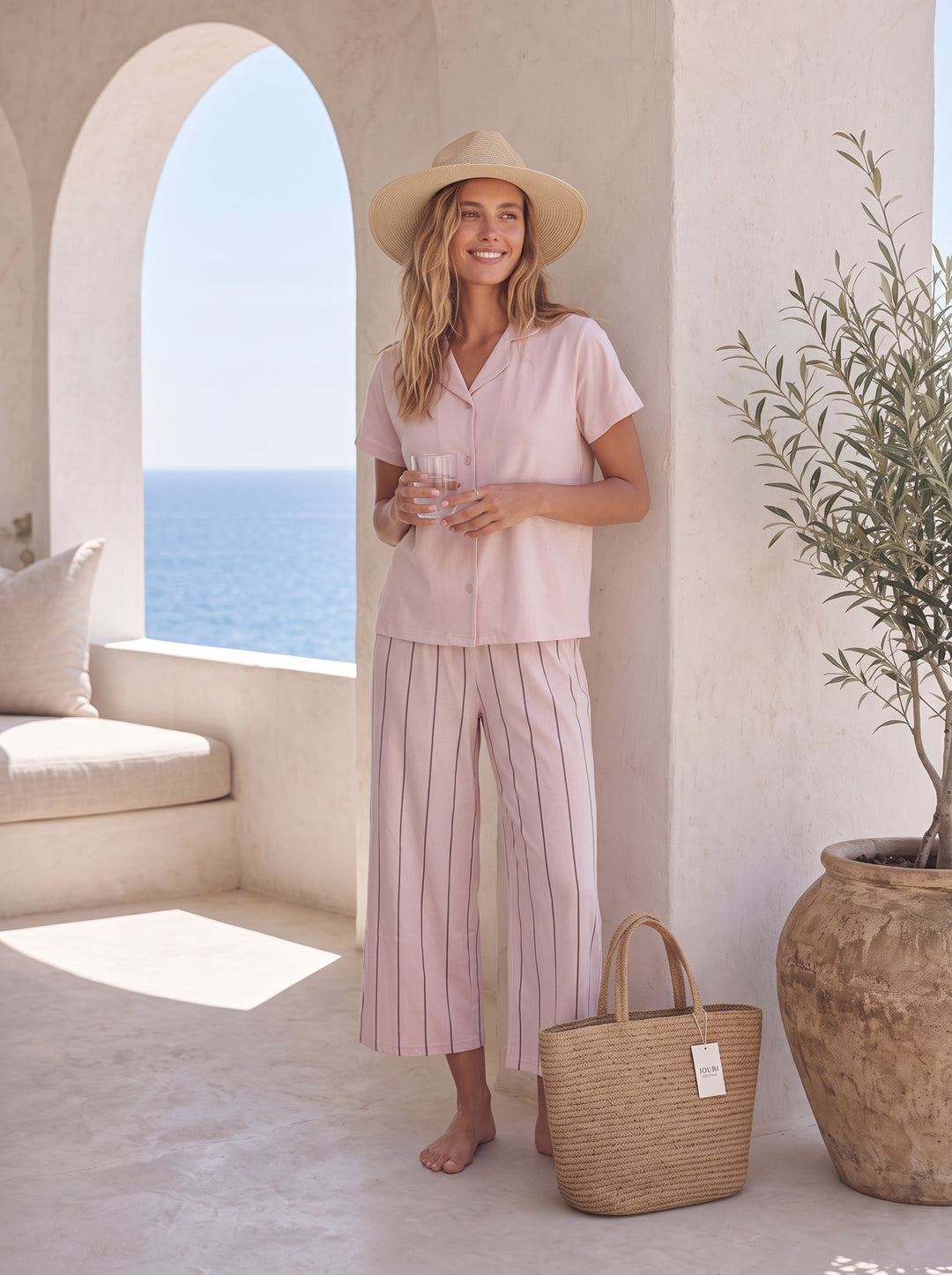Jouri Women’s Striped Lounge Set l 8055