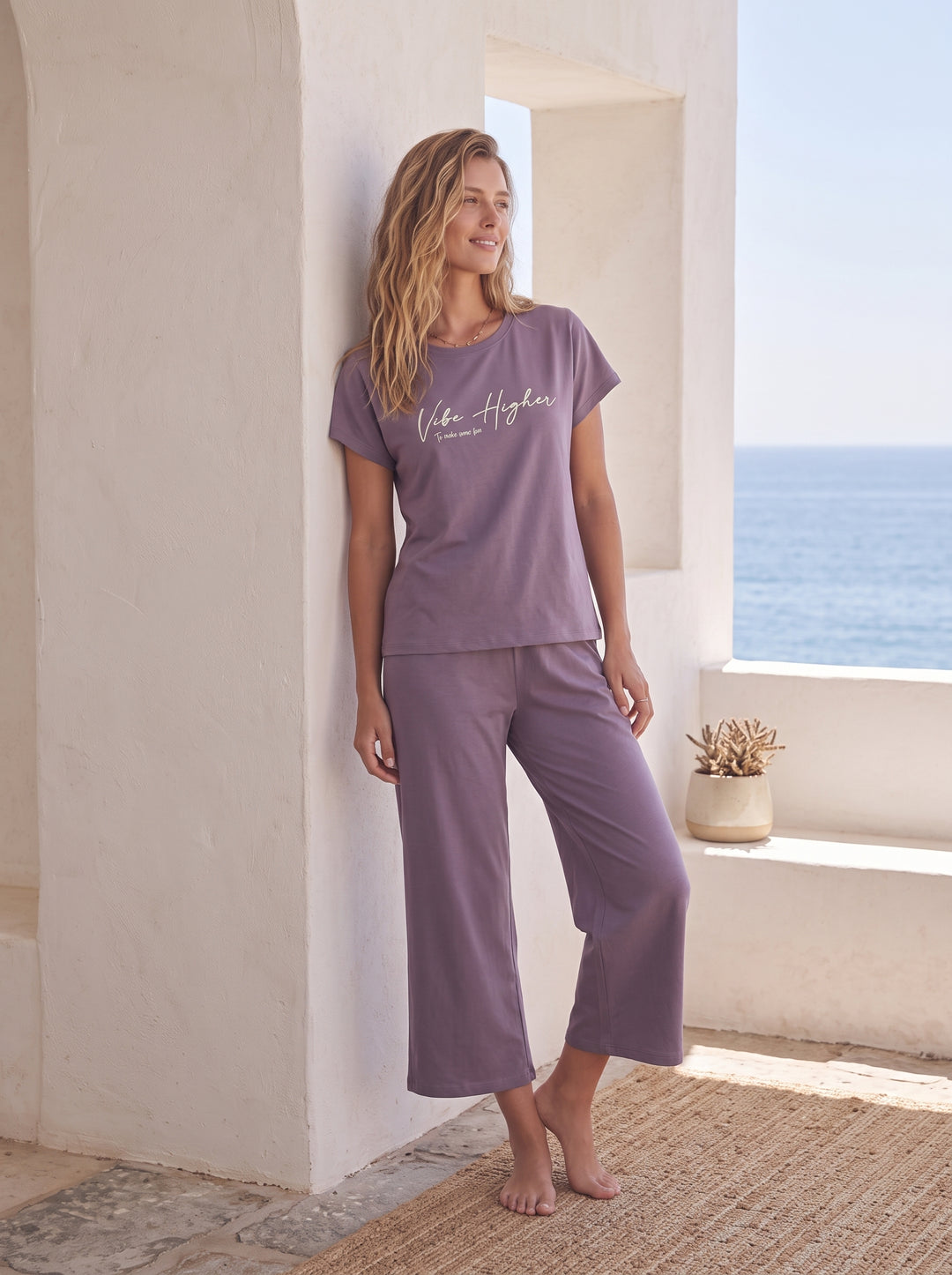 Jouri Women’s Lounge Set – "Vibe Higher" l 8057