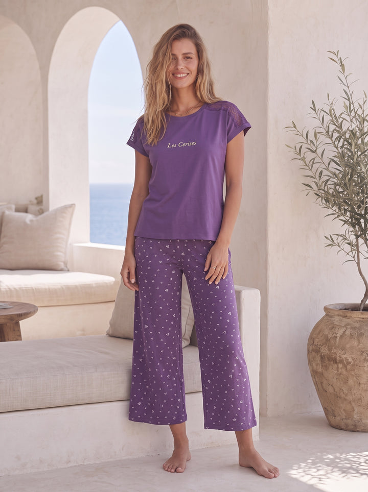 Jouri Women’s Lace Detail Lounge Set l 8050