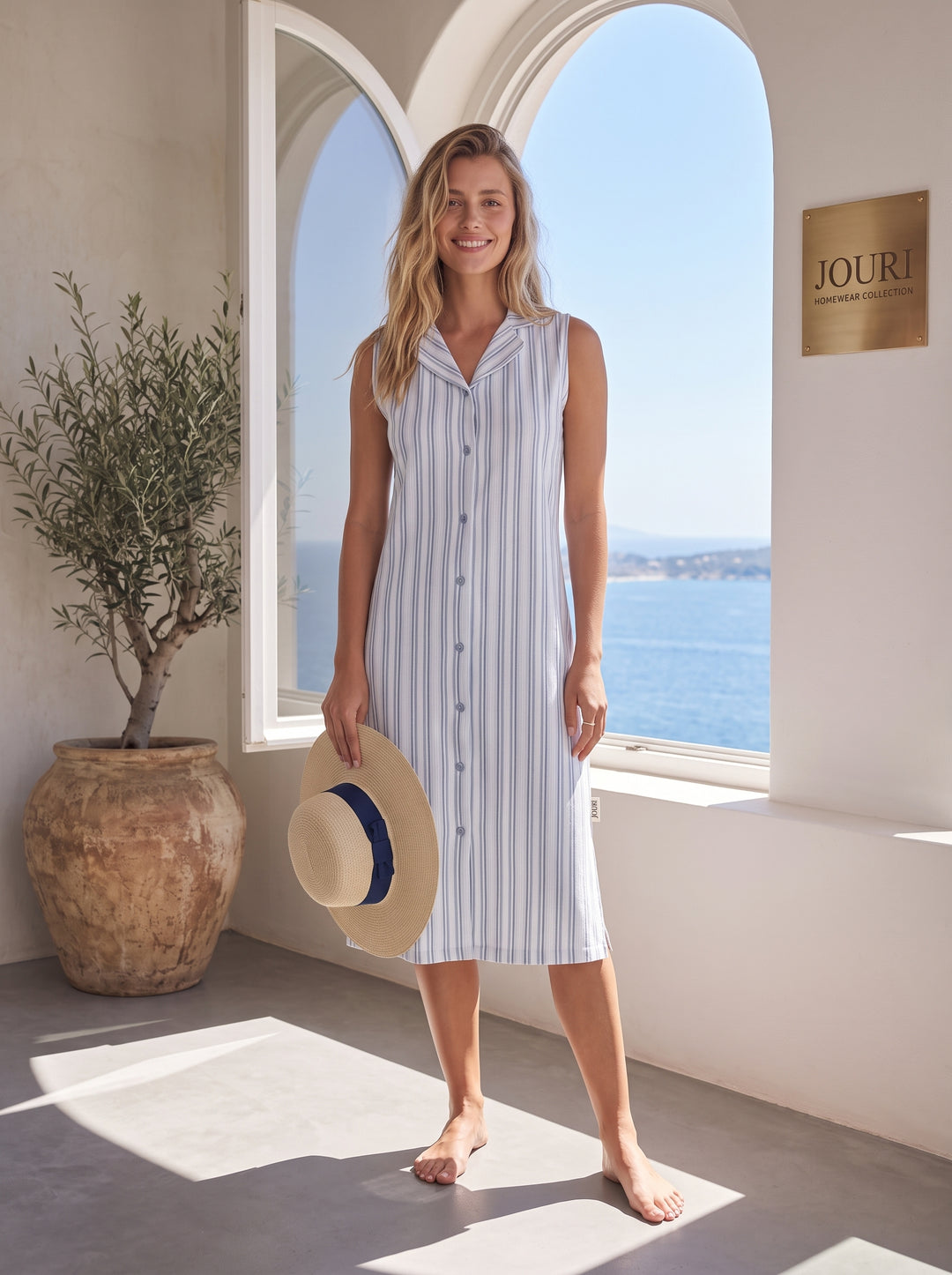 Jouri Women’s Striped Nightdress l 8056