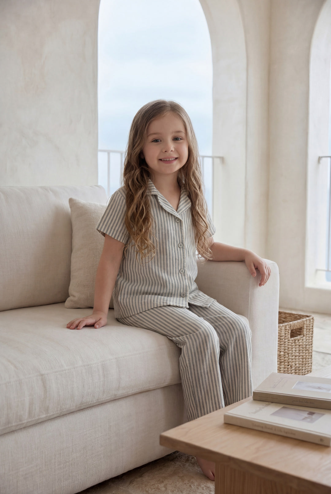 Jouri Kids Striped Pajama Set l 8011