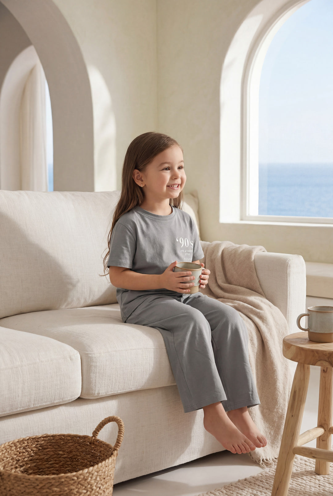 "90s" Girls' pajamas, half sleeves