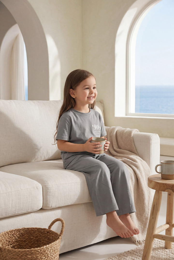 "90s" Girls' pajamas, half sleeves