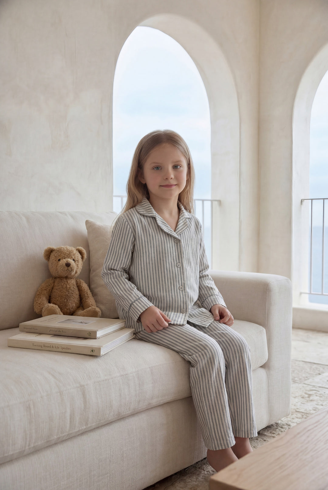 Jouri Kids Striped Pajama Set l 8011