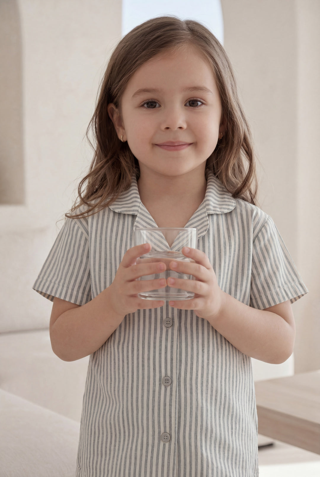 Jouri Kids Striped Pajama Set l 8011