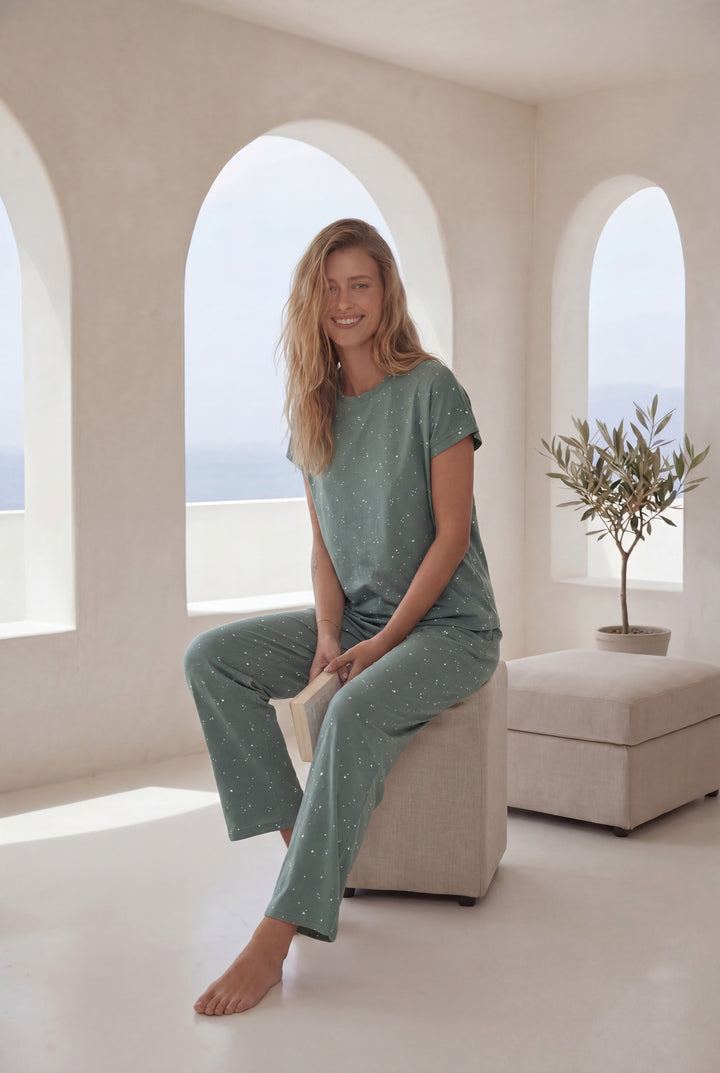 Stars half-sleeve pajamas