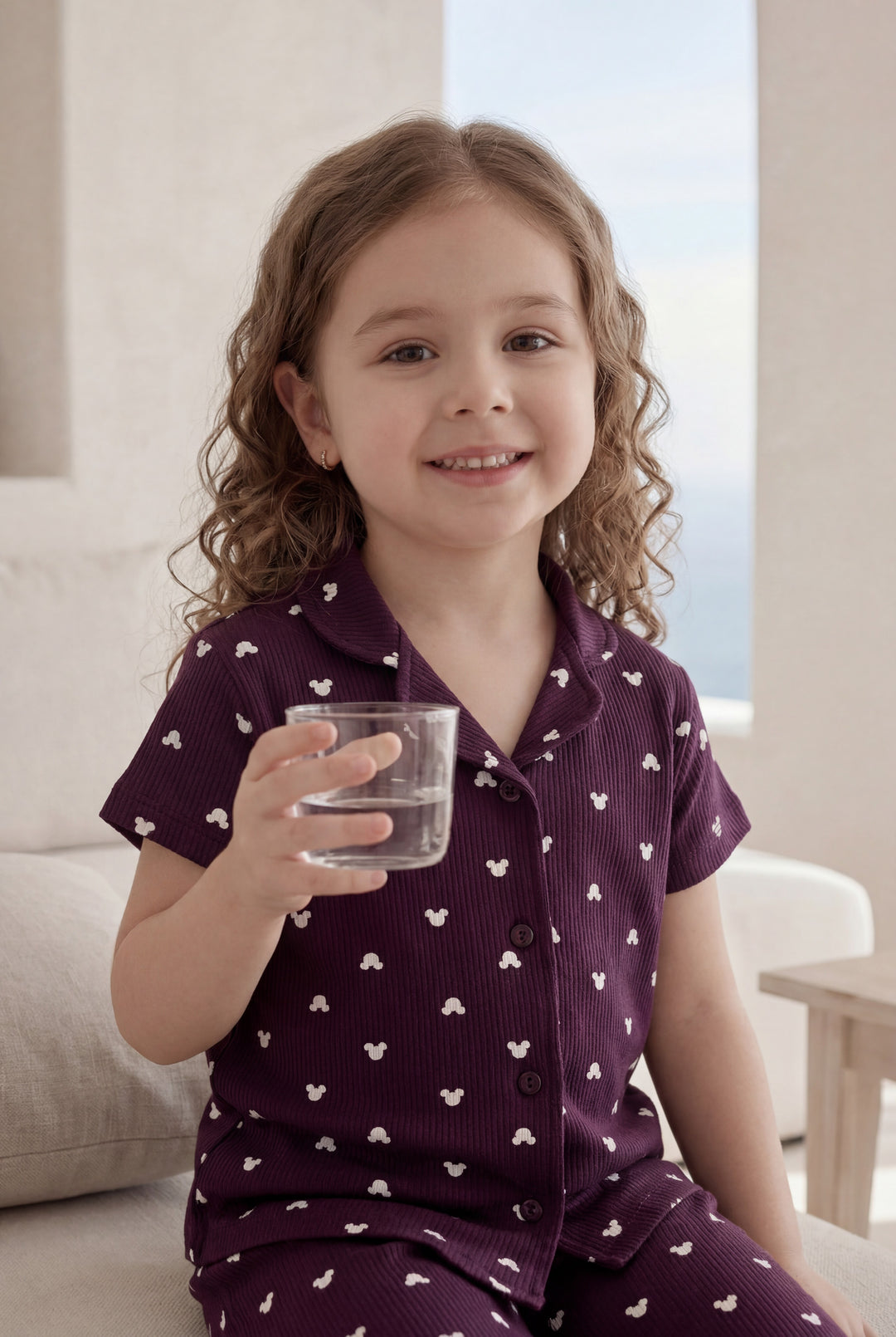 Jouri Kids Heart Print Pajama Set 8033k