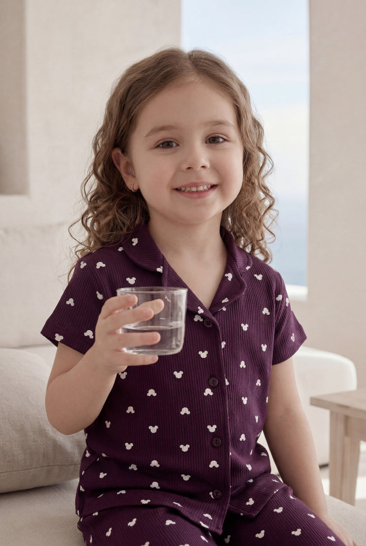 Jouri Kids Heart Print Pajama Set 8033k