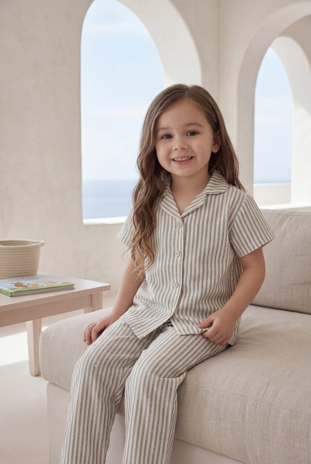 Jouri Kids Striped Pajama Set l 8011