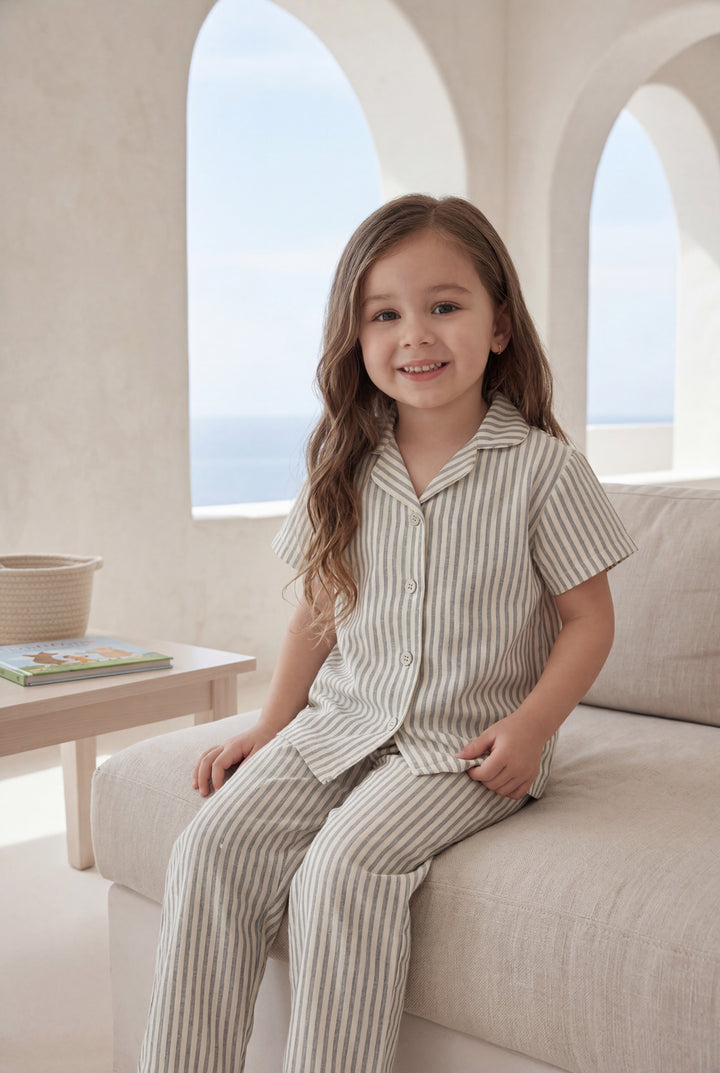Jouri Kids Striped Pajama Set l 8011