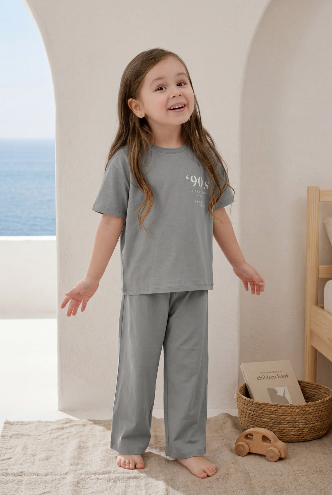 "90s" Girls' pajamas, half sleeves