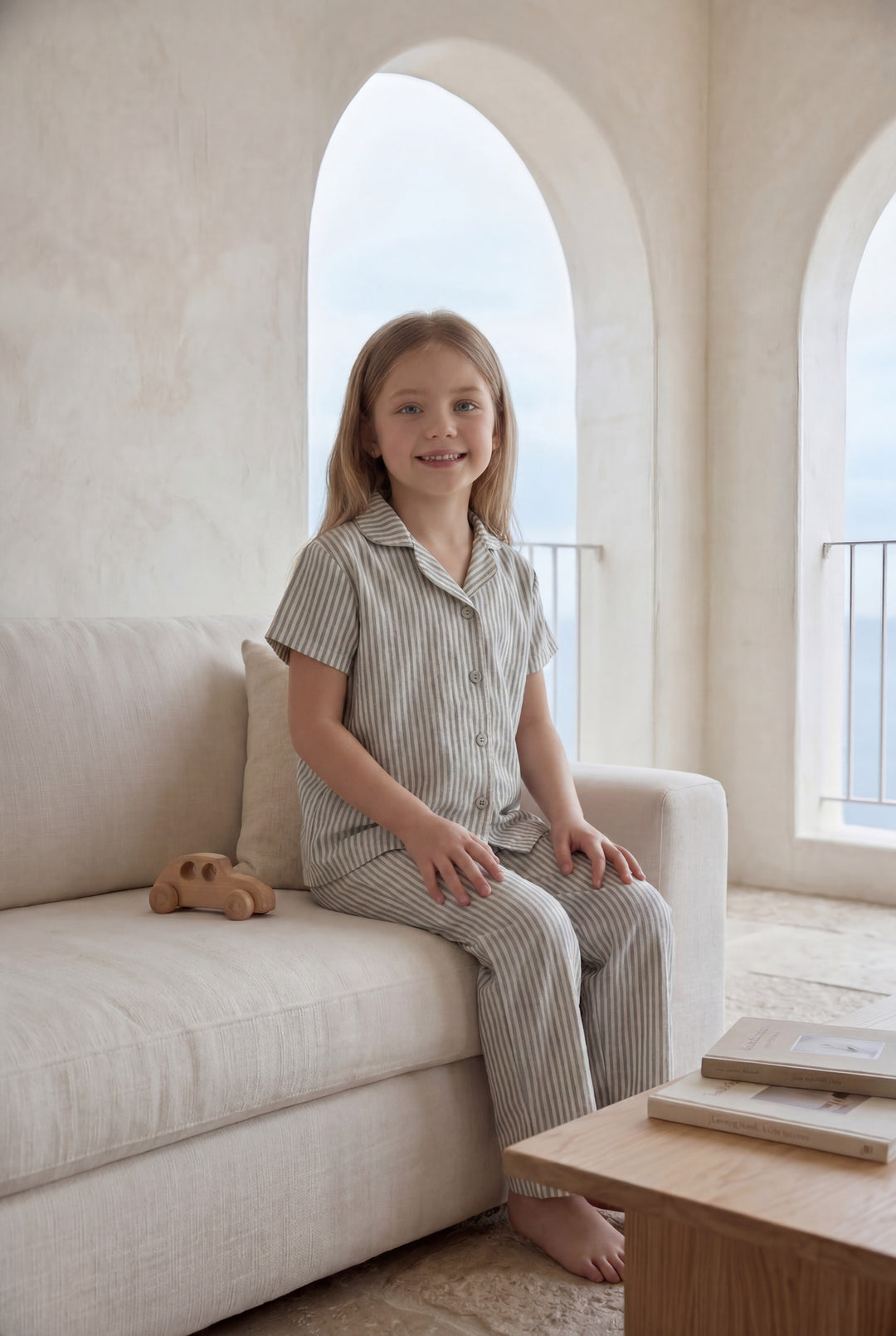 Jouri Kids Striped Pajama Set l 8011