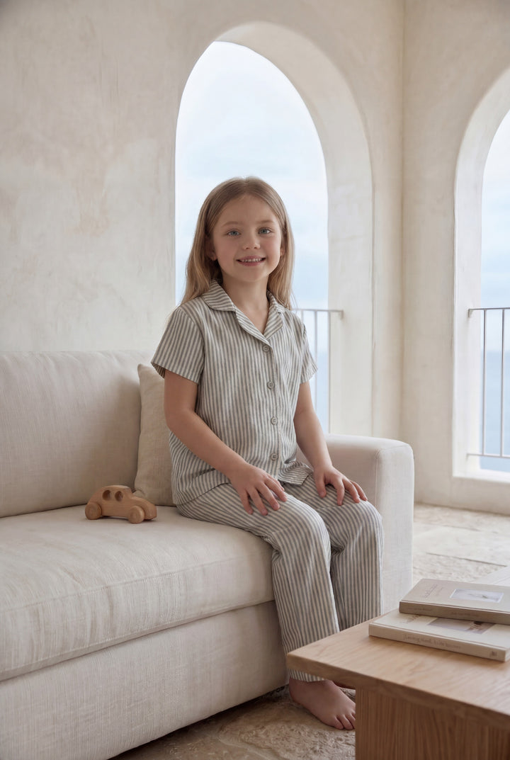 Jouri Kids Striped Pajama Set l 8011