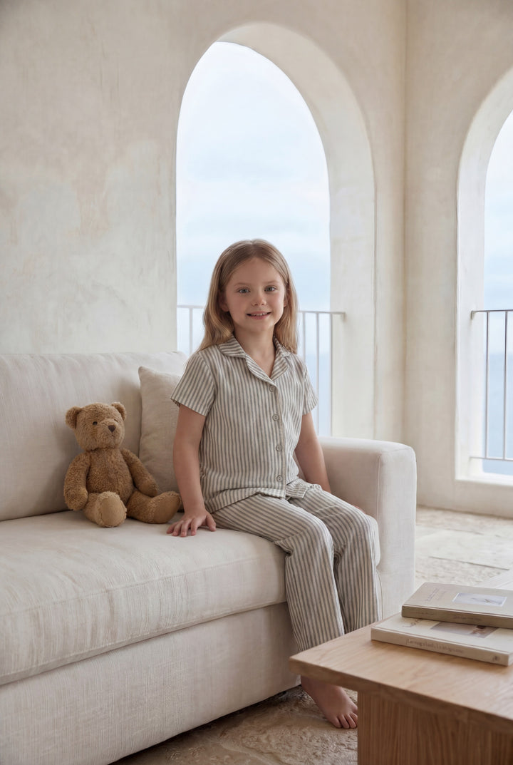 Jouri Kids Striped Pajama Set l 8011
