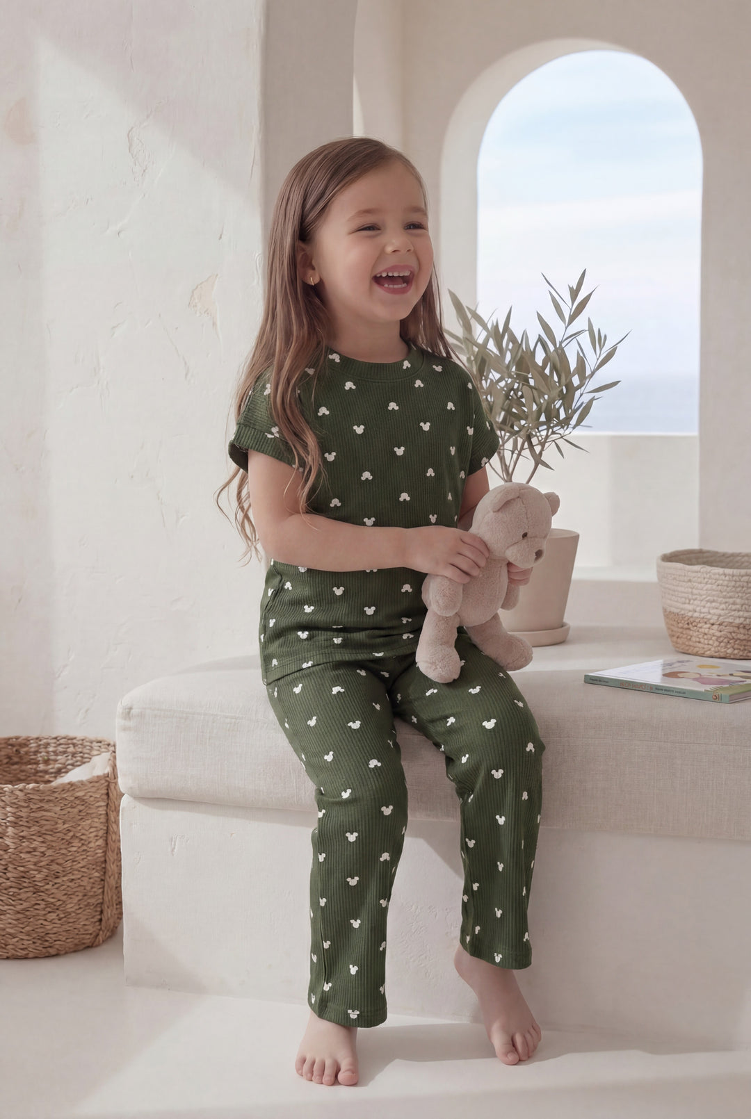 Jouri Kids Mickey Print Pajama Set
