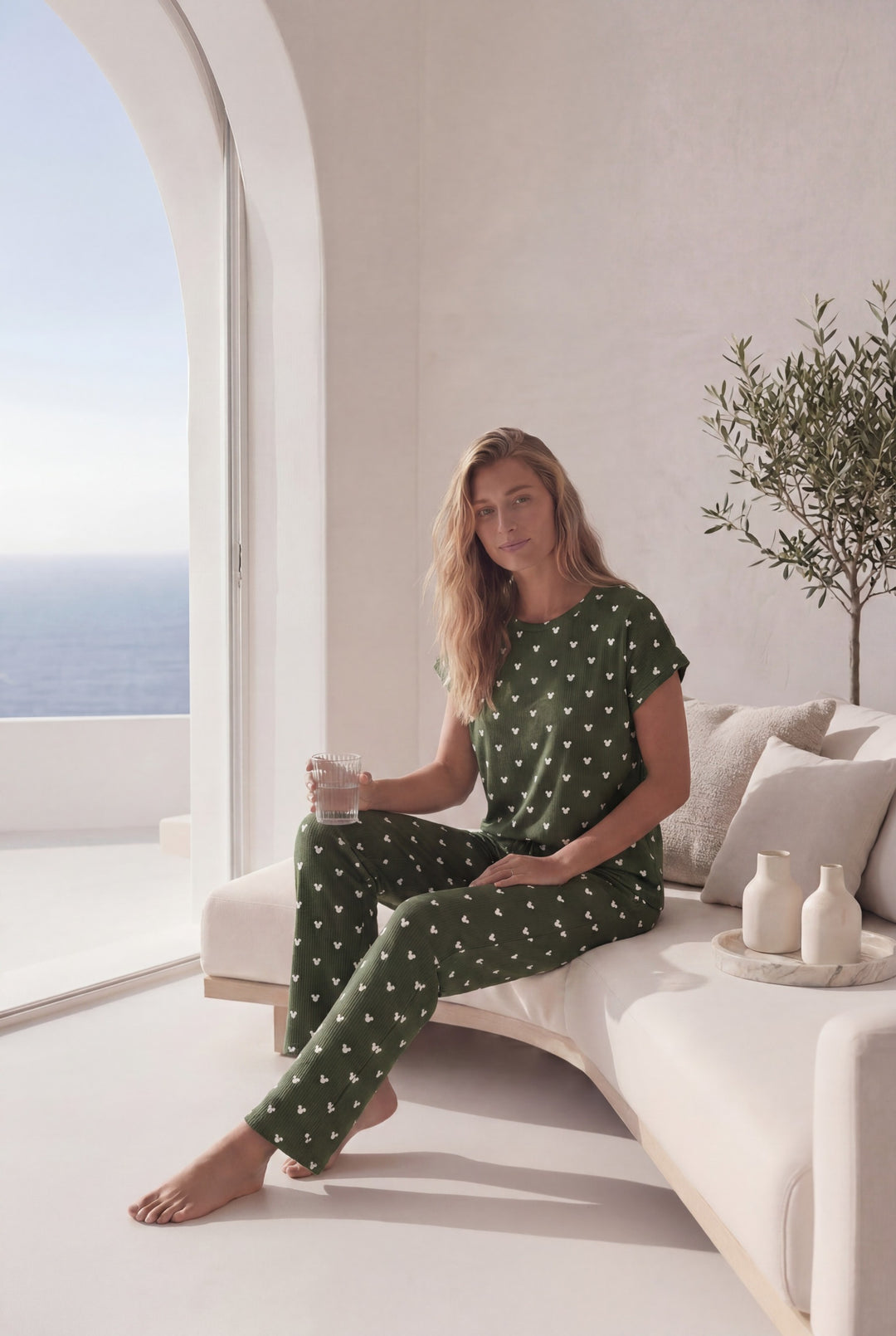 Jouri Women’s Micky Print Pajama Set l 8030