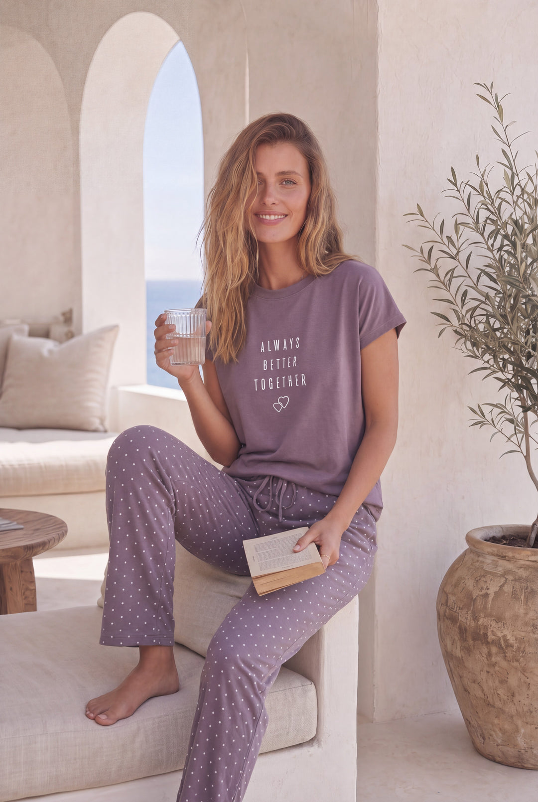 Jouri Women’s Printed Pajama Set l 8042