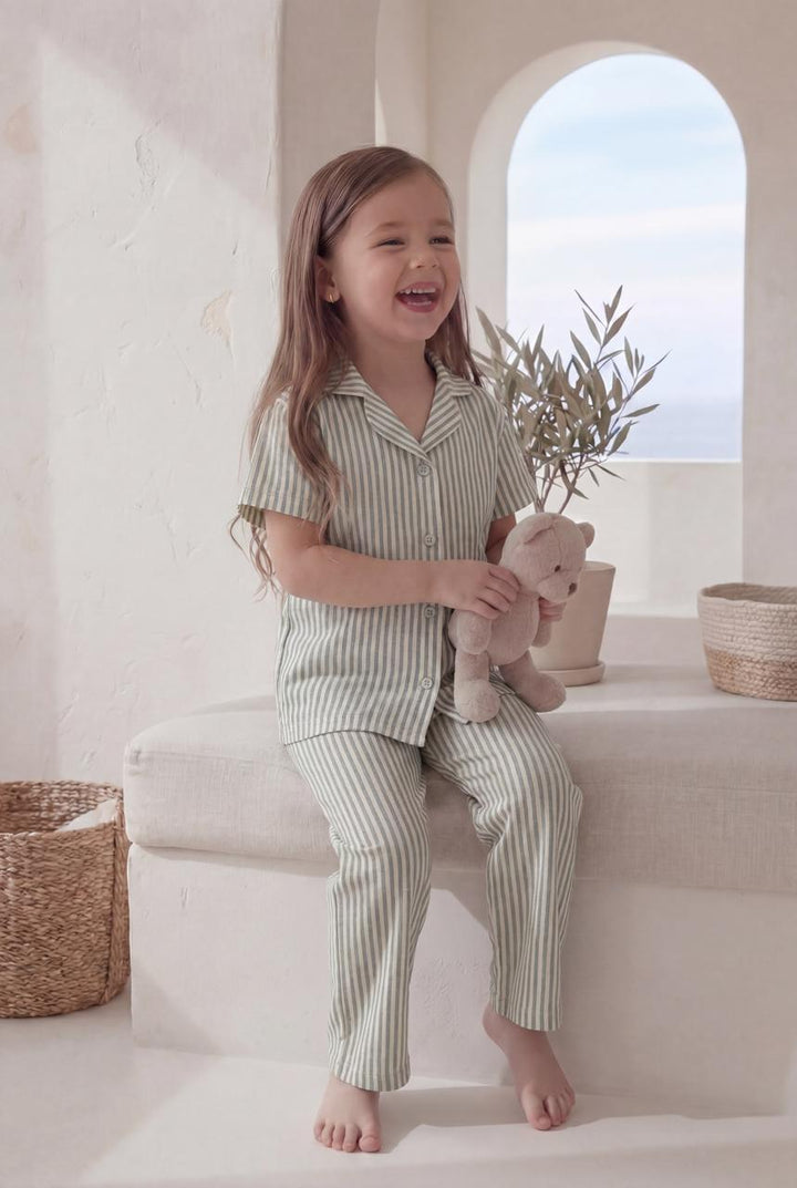 Jouri Kids Striped Pajama Set l 8011