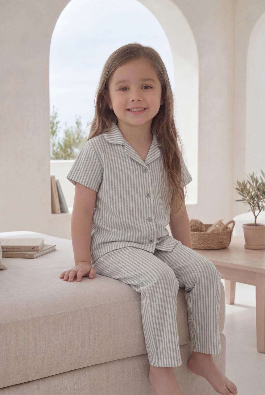 Jouri Kids Striped Pajama Set l 8011