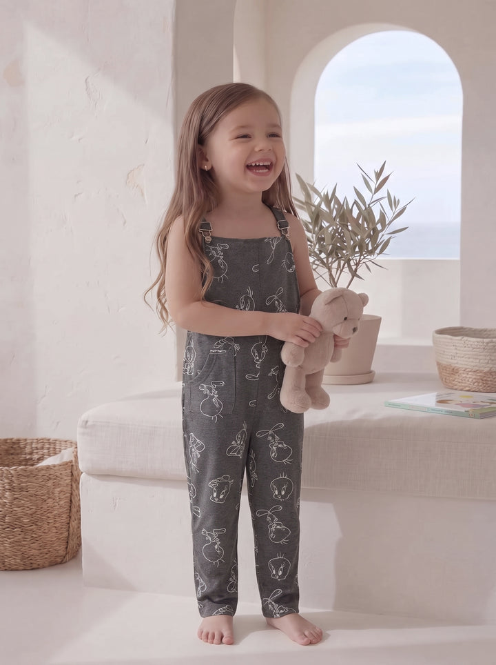 Kids Printed Jumpsuit Pajama 8080 k