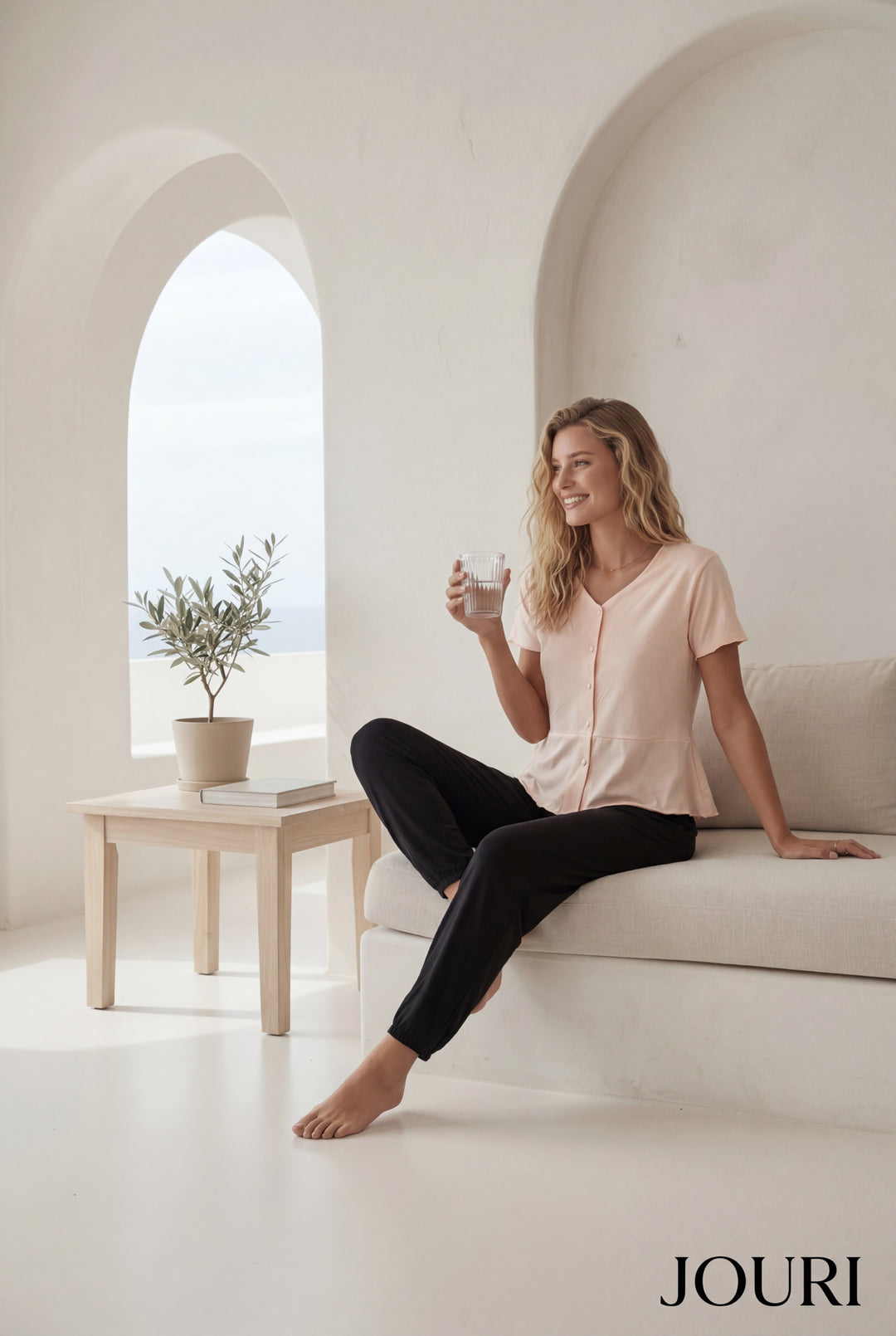 Jouri Soft Pink Relaxed Pajama Set / 4725