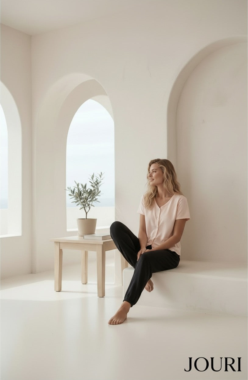 Jouri Soft Pink Relaxed Pajama Set / 4725