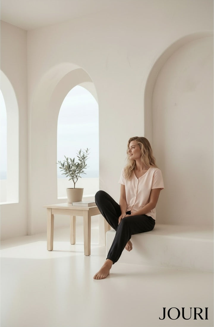 Jouri Soft Pink Relaxed Pajama Set / 4725