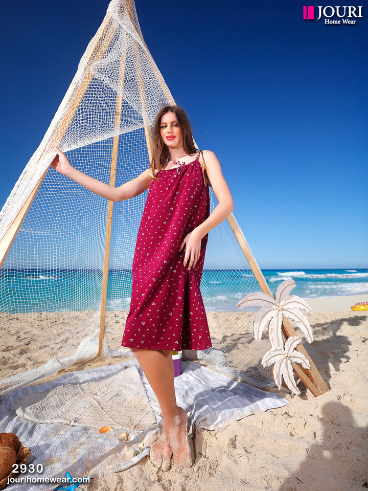 Burgundy Hearts Nightshirt