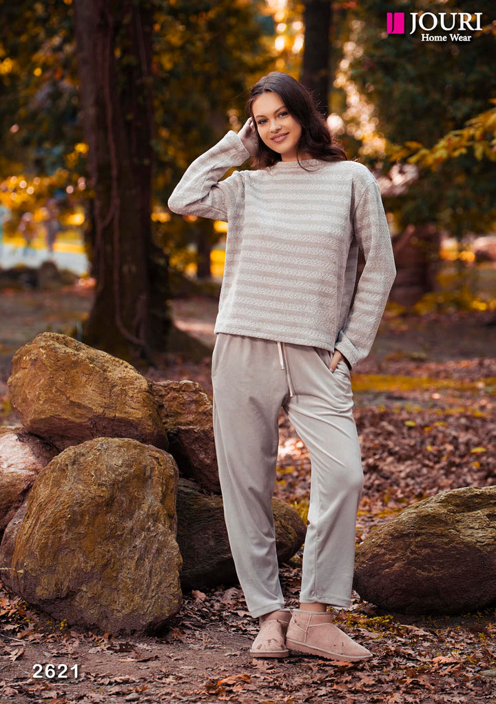 Women's striped tricot pajamas