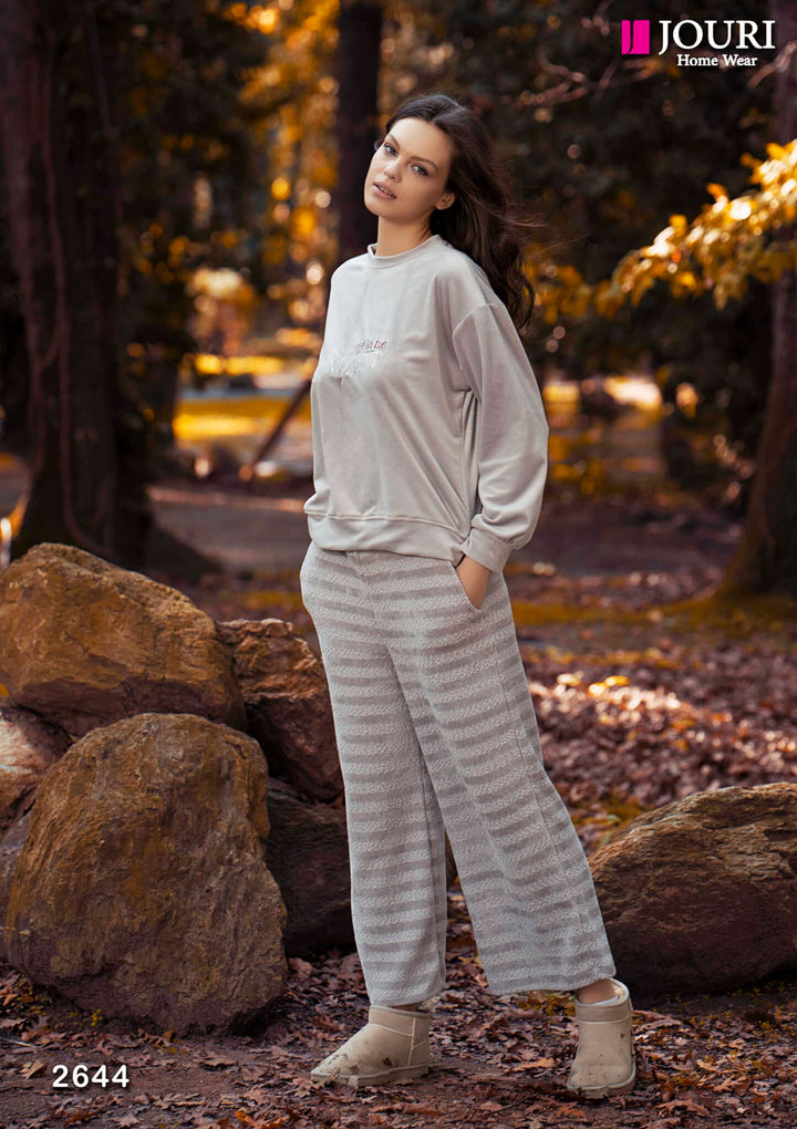 Women's striped tricot pajamas